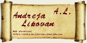 Andreja Lipovan vizit kartica